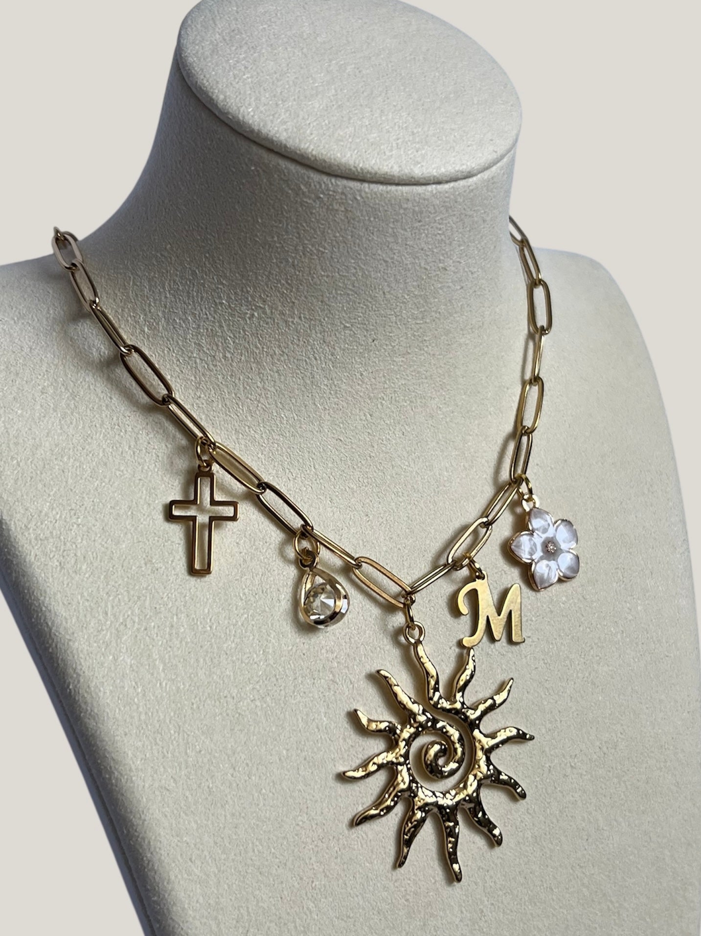Personalised Gold Charm Necklace