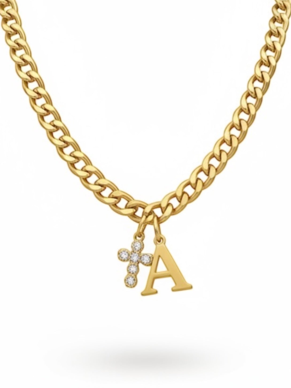 Personalised Charm Necklace Gold