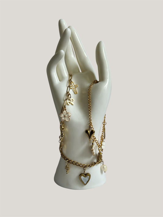 Personalised Gold Charm Bracelet