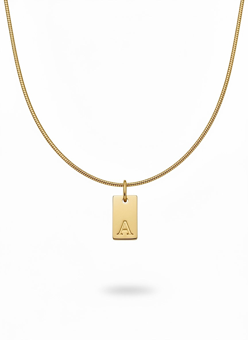 Initial Necklace Gold