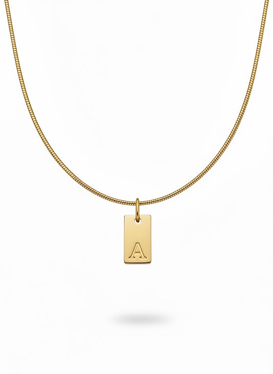 Initial Necklace Gold