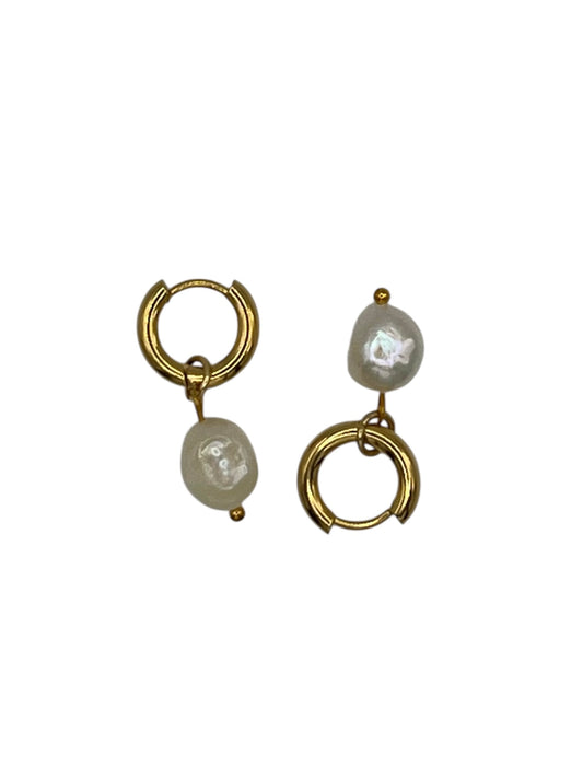 Personalised Gold Charm Hoops