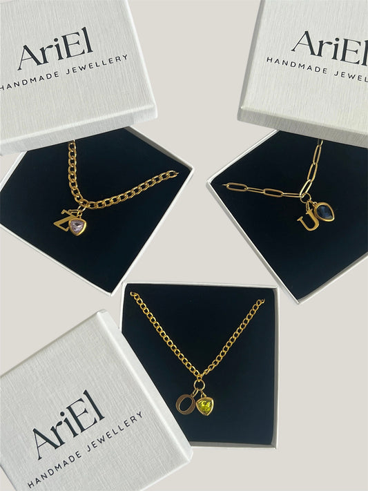 Gold Signature Stone Necklace