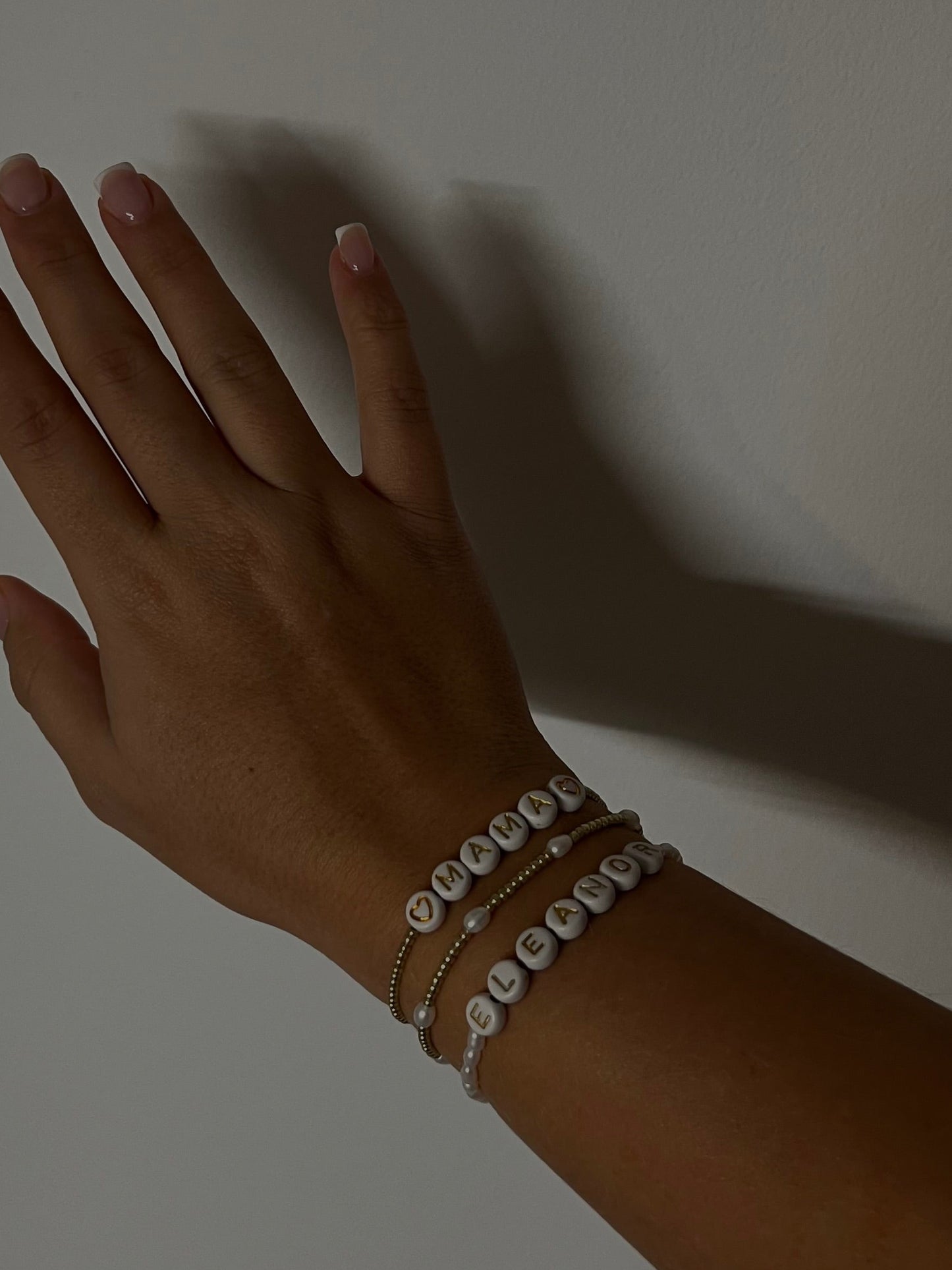 Gold Personalised Beaded Bracelet