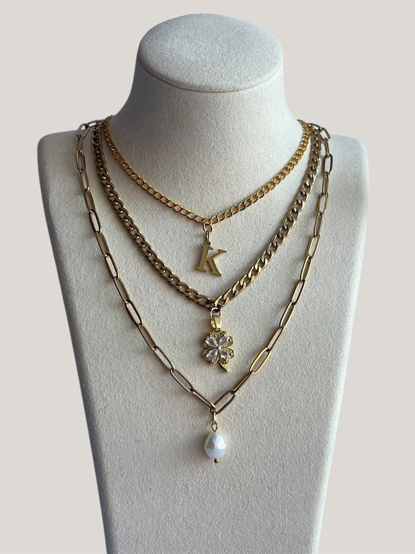 Personalised Gold Charm Necklace