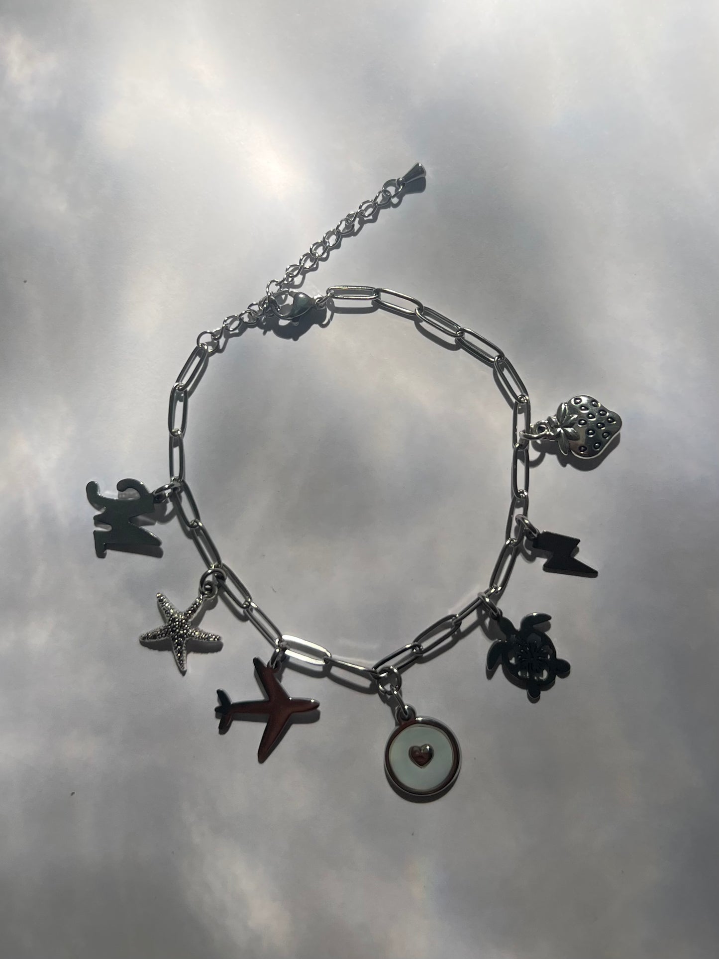 Personalised Silver Charm Bracelet