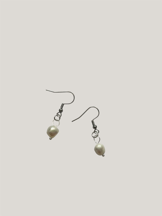 Silver Freshwater Dangle Earrings