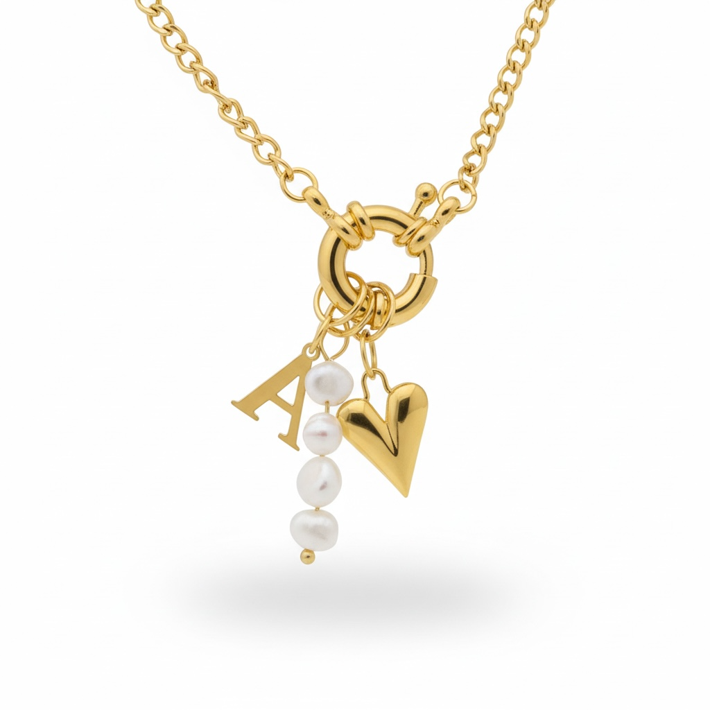 Personalised Charm Necklace Gold
