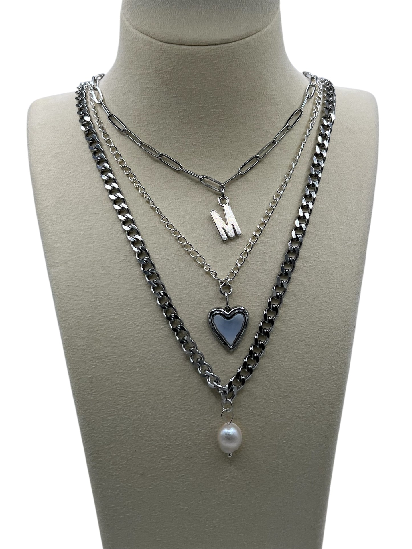 Personalised Silver Charm Necklace