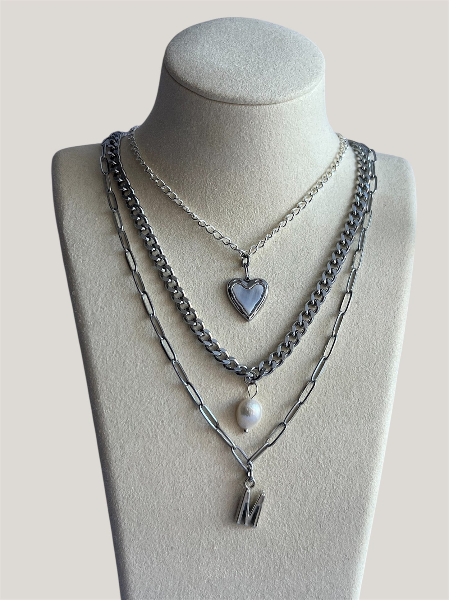 Personalised Silver Charm Necklace