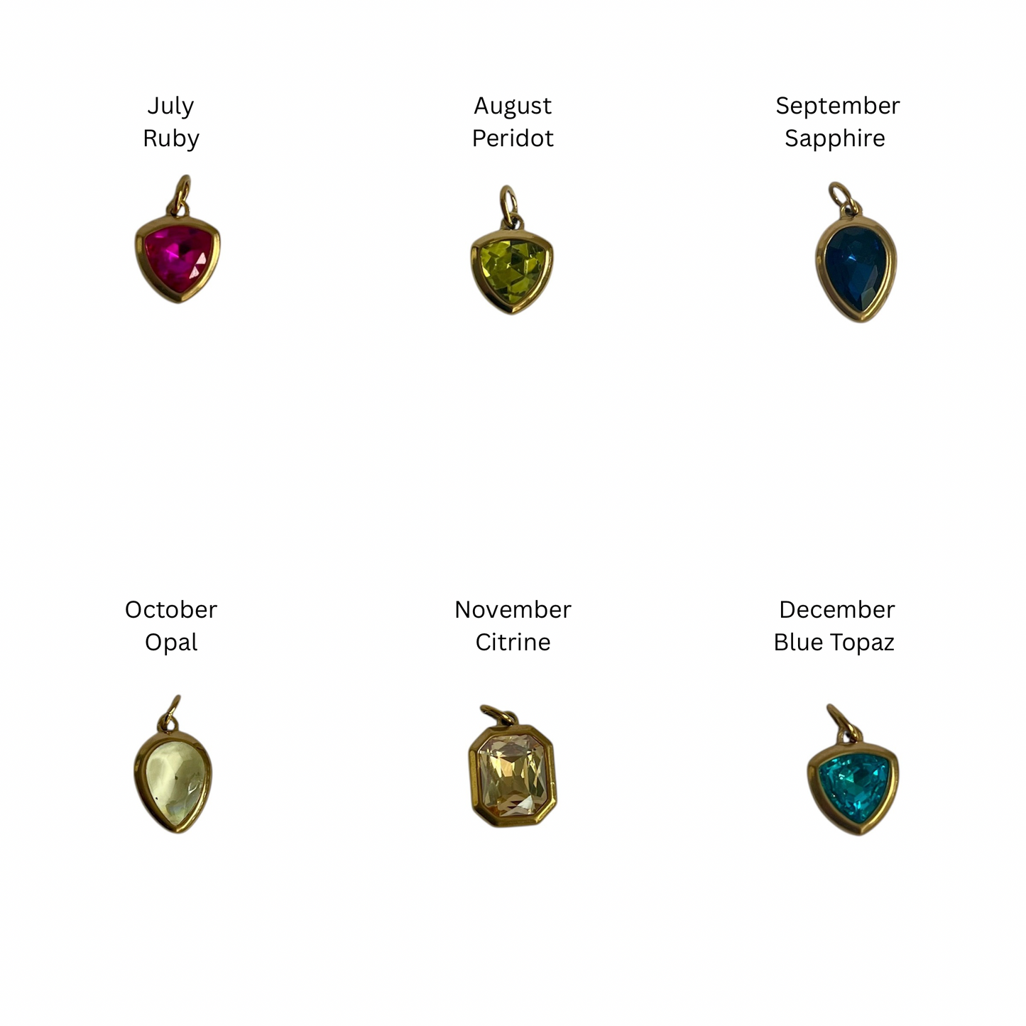 Gold Signature Stone Necklace