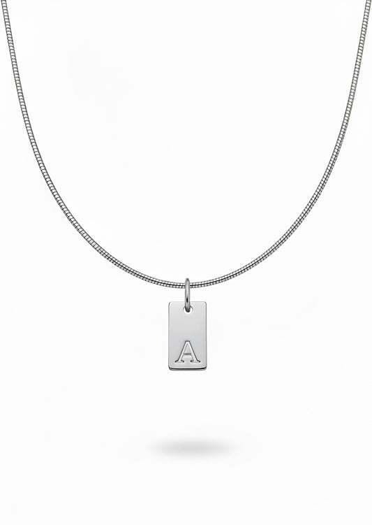 Initial Necklace Silver