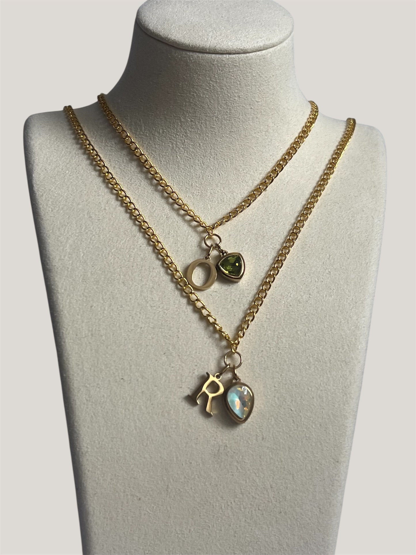 Gold Signature Stone Necklace
