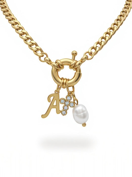 Personalised Charm Necklace Gold