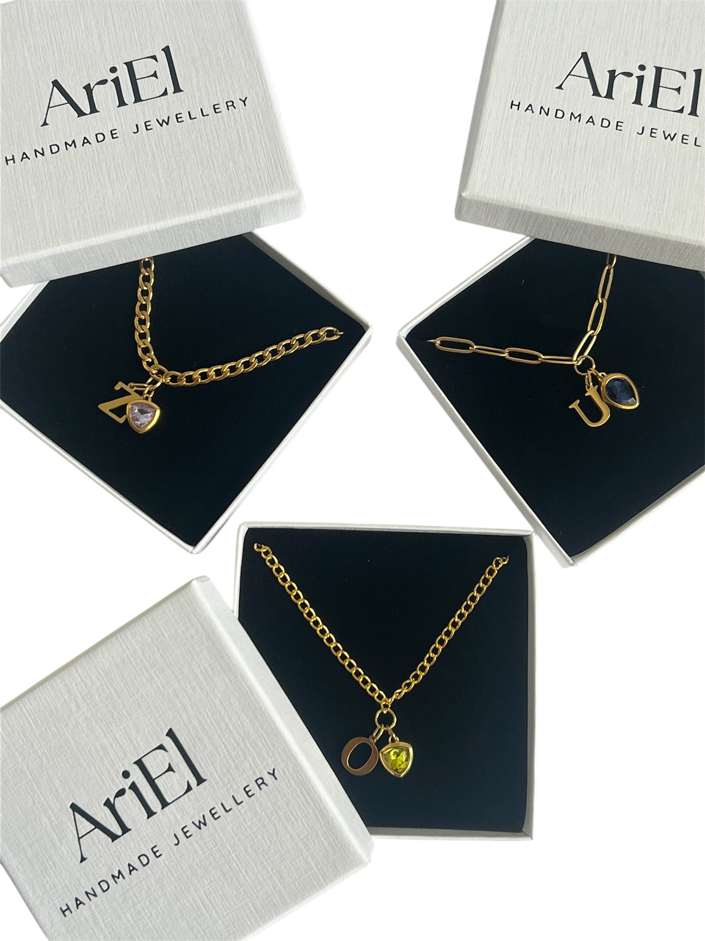 Gold Signature Stone Necklace