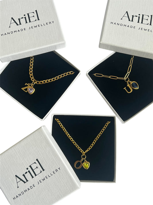 Gold Signature Stone Necklace