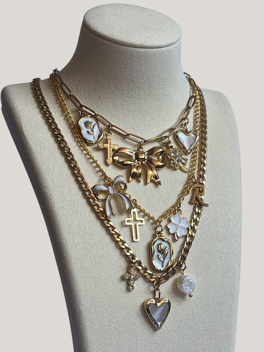 Personalised Gold Charm Necklace